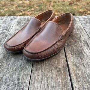 G.H. Bass & Co Men's Size 10 Hank Brown Leather Driving Moccasin Loafers EUC